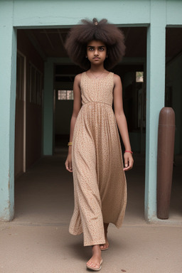 Indian teenager girl with  brown hair