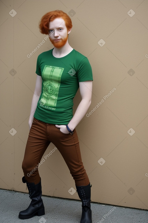 Brazilian adult non-binary with  ginger hair