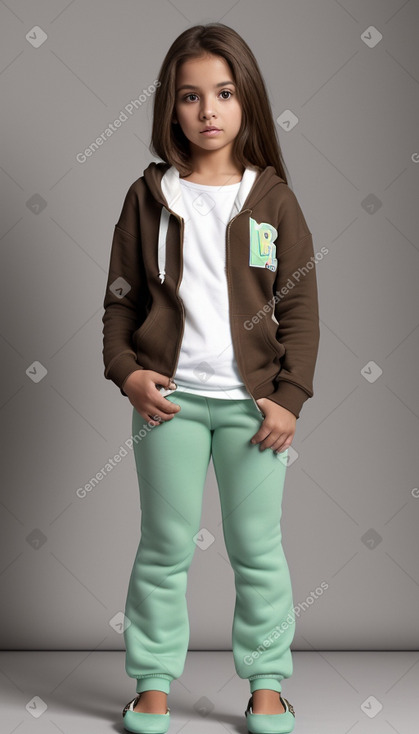 Brazilian child female with  brown hair