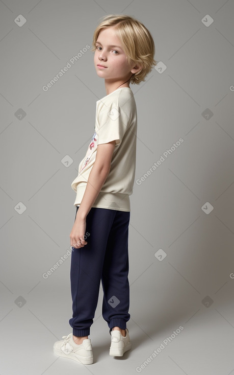 French child boy with  blonde hair