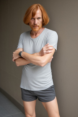 Swiss middle-aged male with  ginger hair