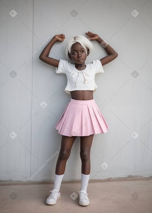 Zambian child girl with  white hair