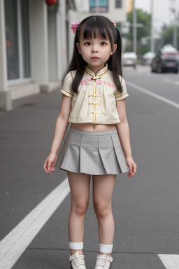 Chinese child female with  gray hair