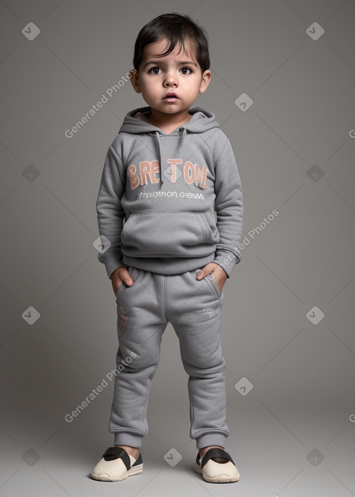 Paraguayan infant boy with  gray hair