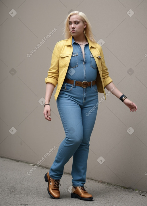 Ecuadorian adult non-binary with  blonde hair