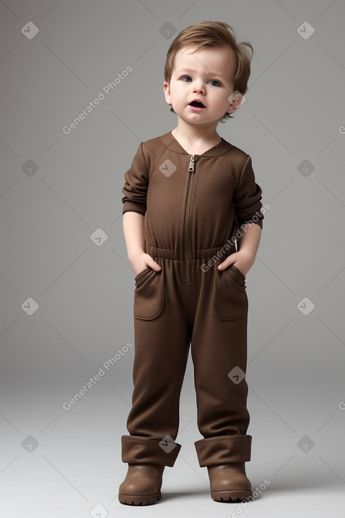 Finnish infant boy with  brown hair