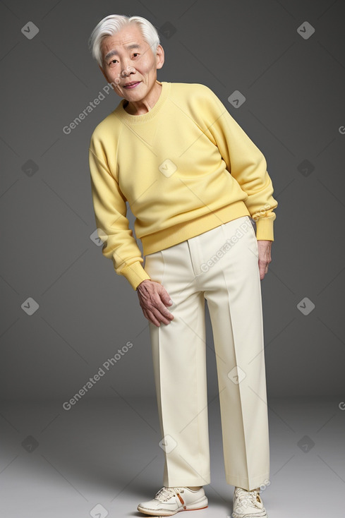 Korean elderly male with  white hair