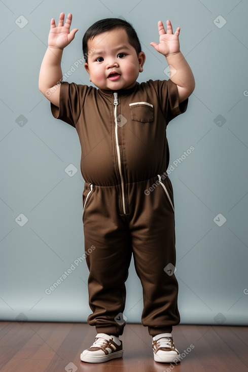 Thai infant boy with  brown hair