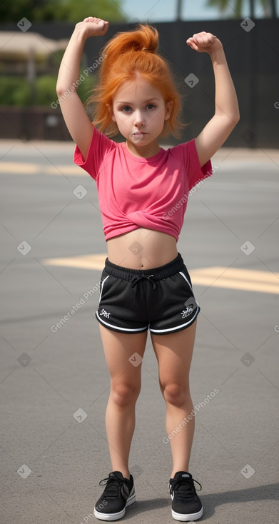 Mexican infant girl with  ginger hair