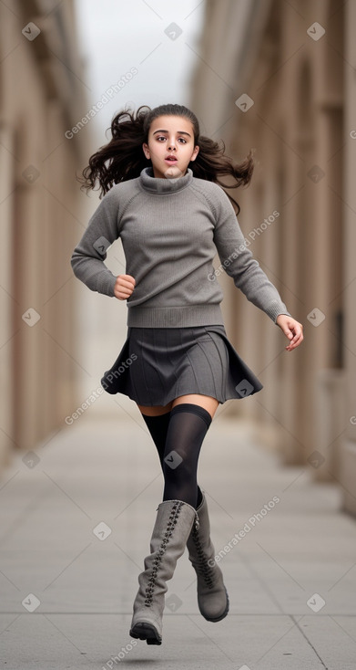 Tunisian teenager girl with  gray hair