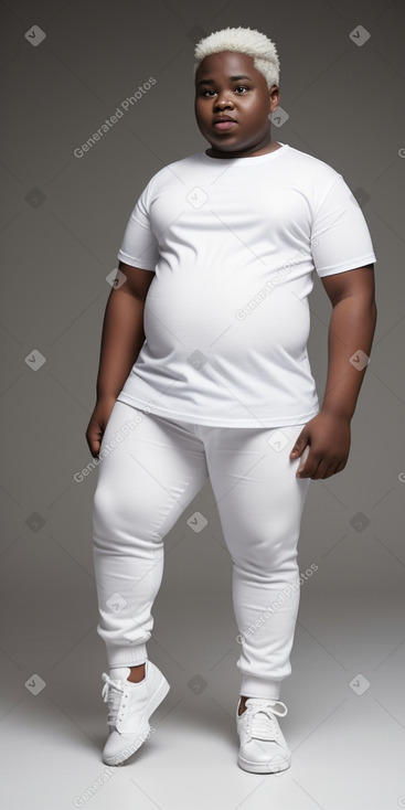 Nigerian teenager boy with  white hair