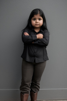 Guatemalan child girl with  black hair