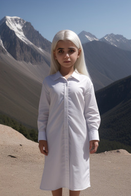 Arab child girl with  white hair