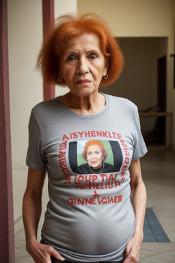 Moroccan elderly female with  ginger hair