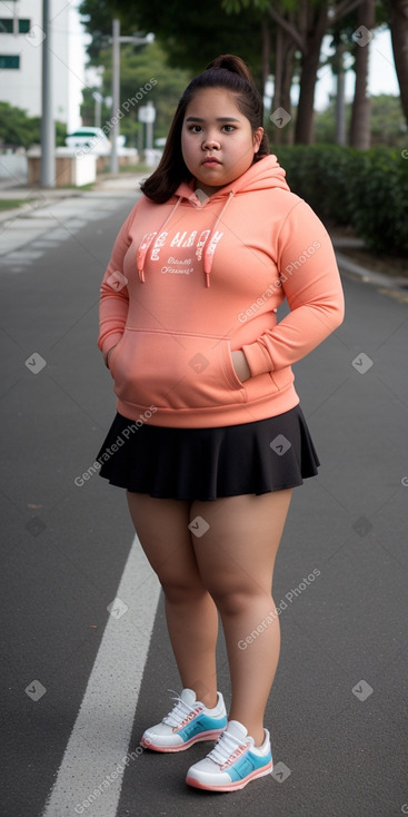 Filipino young adult female with  brown hair