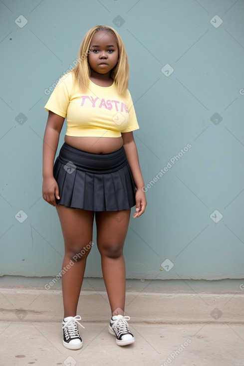 Tanzanian teenager girl with  blonde hair