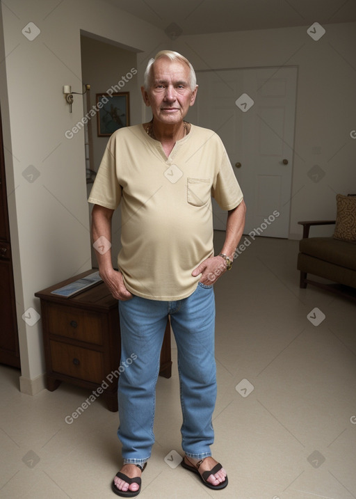 Elderly male with  blonde hair