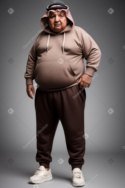 Qatari elderly male with  brown hair