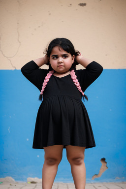 Libyan child girl with  black hair