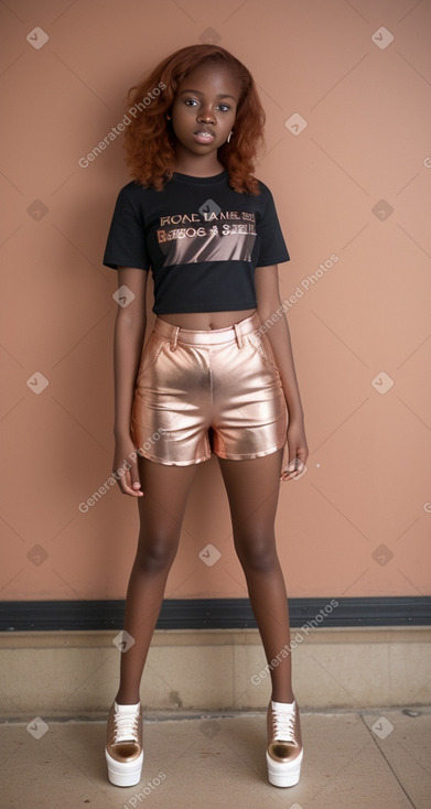 Senegalese teenager female with  ginger hair