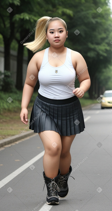 Malaysian young adult female with  blonde hair