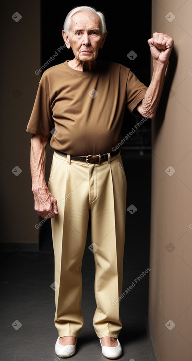 Elderly male with  brown hair