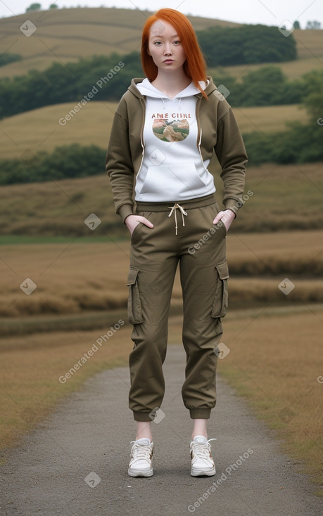 Chinese adult female with  ginger hair