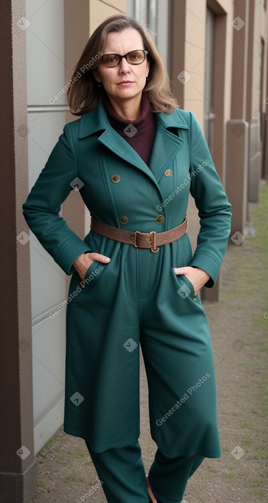 Dutch middle-aged female with  brown hair