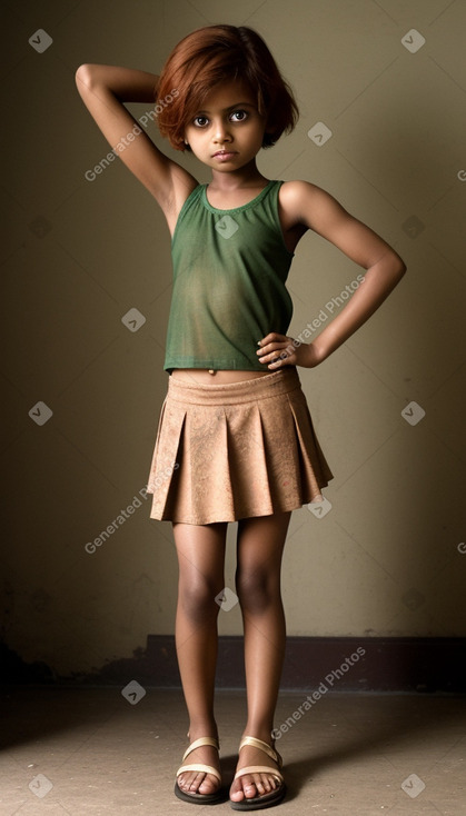 Bangladeshi child female with  ginger hair