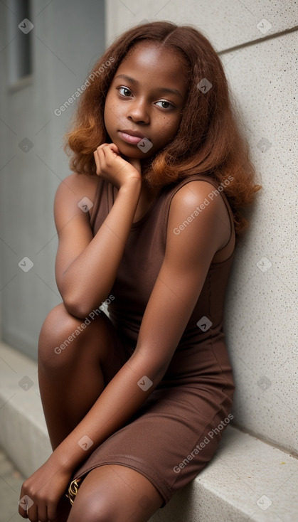 Teenager female with  ginger hair