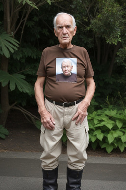 New zealand elderly male with  brown hair