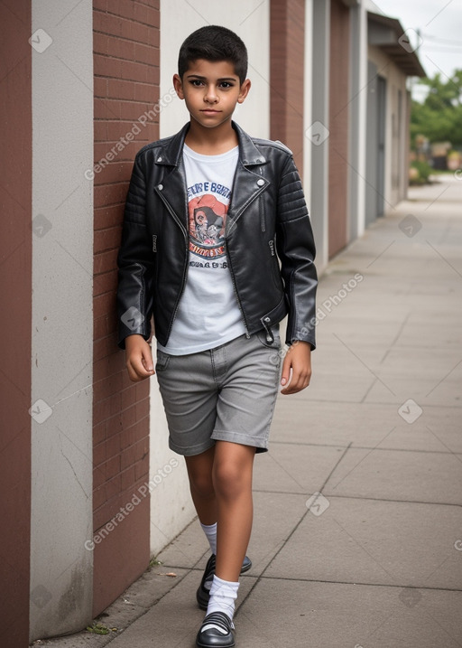 Guatemalan teenager boy with  gray hair