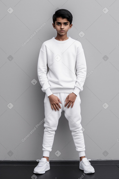 Omani teenager boy with  white hair