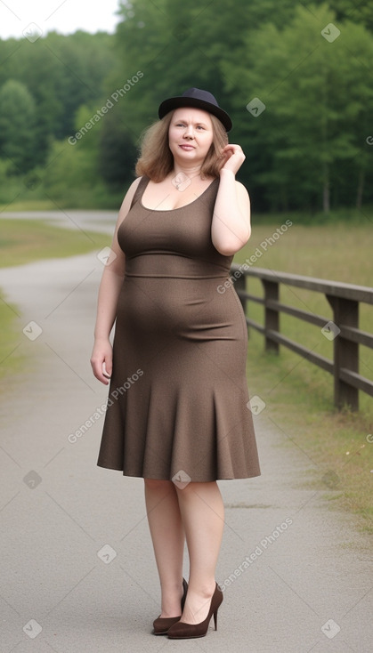 Estonian 45 years female with  brown hair