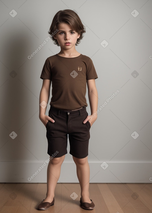 Portuguese child boy with  brown hair