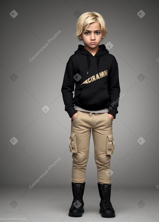 Egyptian child boy with  blonde hair