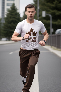 Canadian adult male with  brown hair