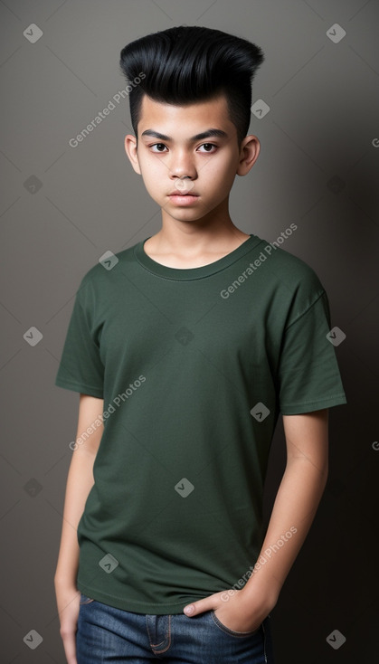 Vietnamese teenager boy with  black hair