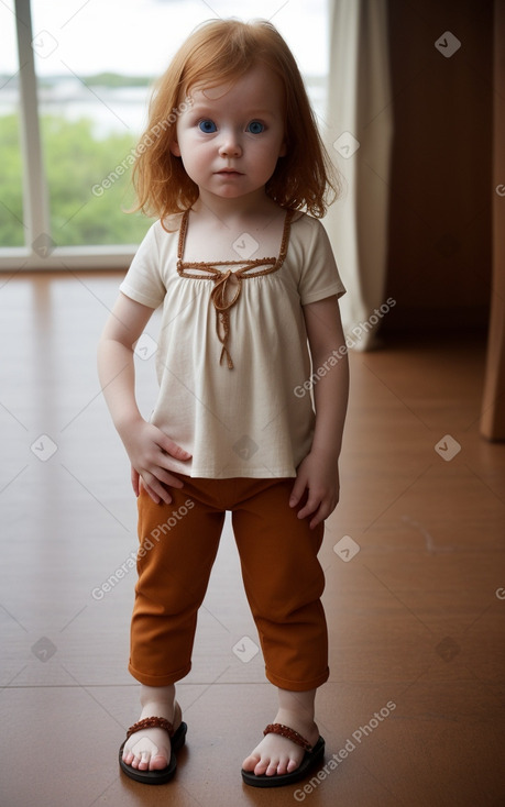 Norwegian infant girl with  ginger hair