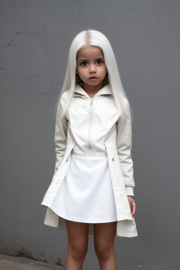 Venezuelan child girl with  white hair