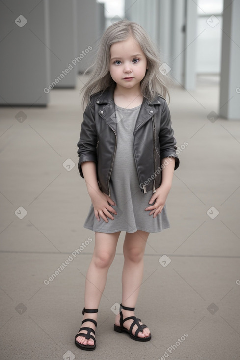 Canadian infant girl with  gray hair