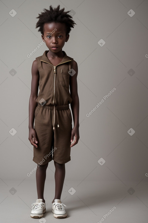 Senegalese child boy with  brown hair