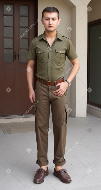 Uzbek adult male with  brown hair