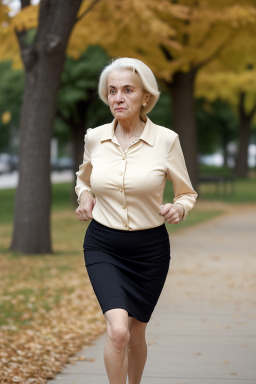 Macedonian elderly female with  blonde hair