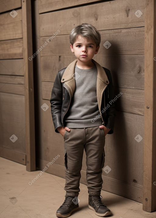 Spanish child boy with  gray hair