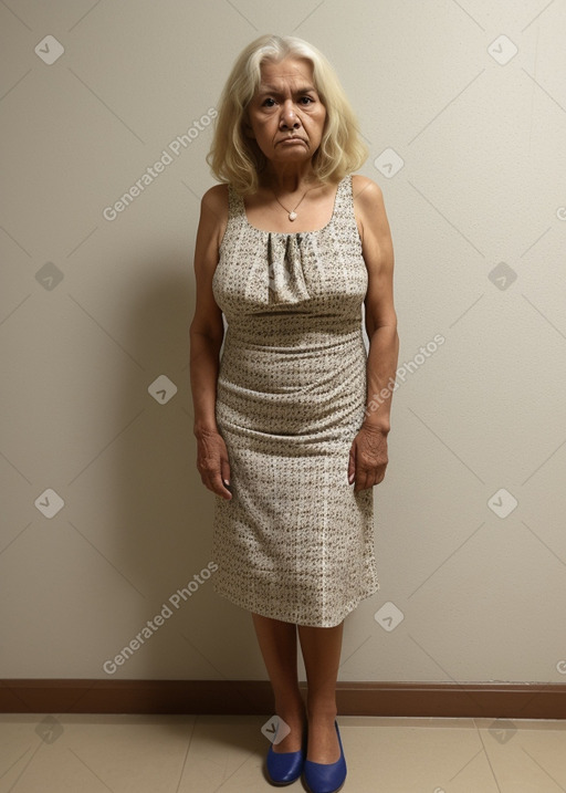 Mexican elderly female with  blonde hair