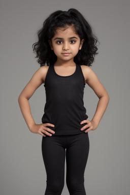 Saudi arabian child female with  black hair