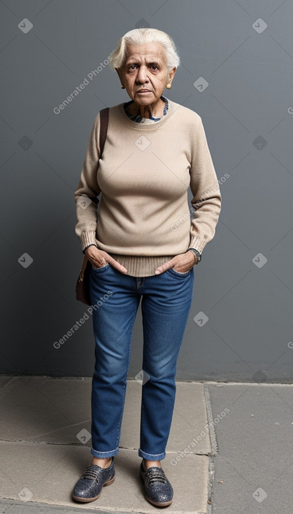 Yemeni elderly female with  blonde hair