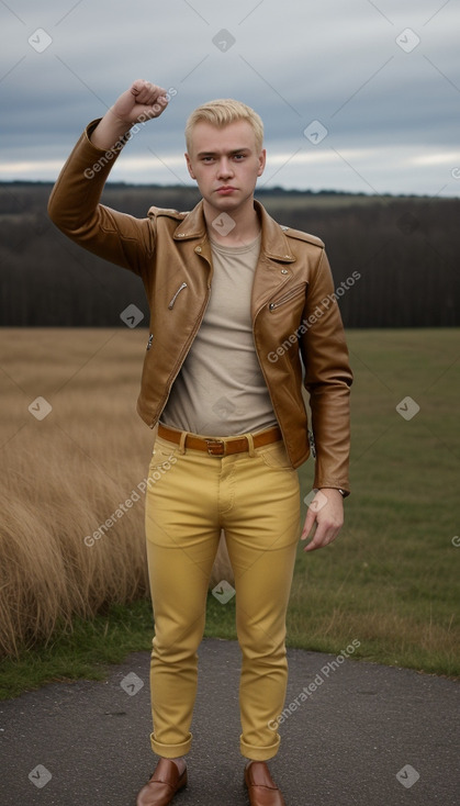 Russian adult male with  blonde hair