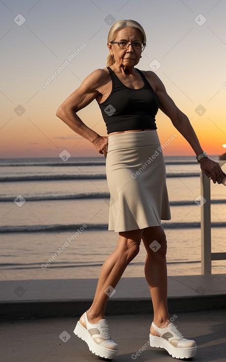 Mexican elderly female with  blonde hair